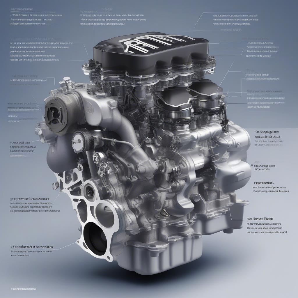 1.5 EcoBoost Motor Aufbau: Detaillierte Darstellung der Komponenten und des Aufbaus des Motors.