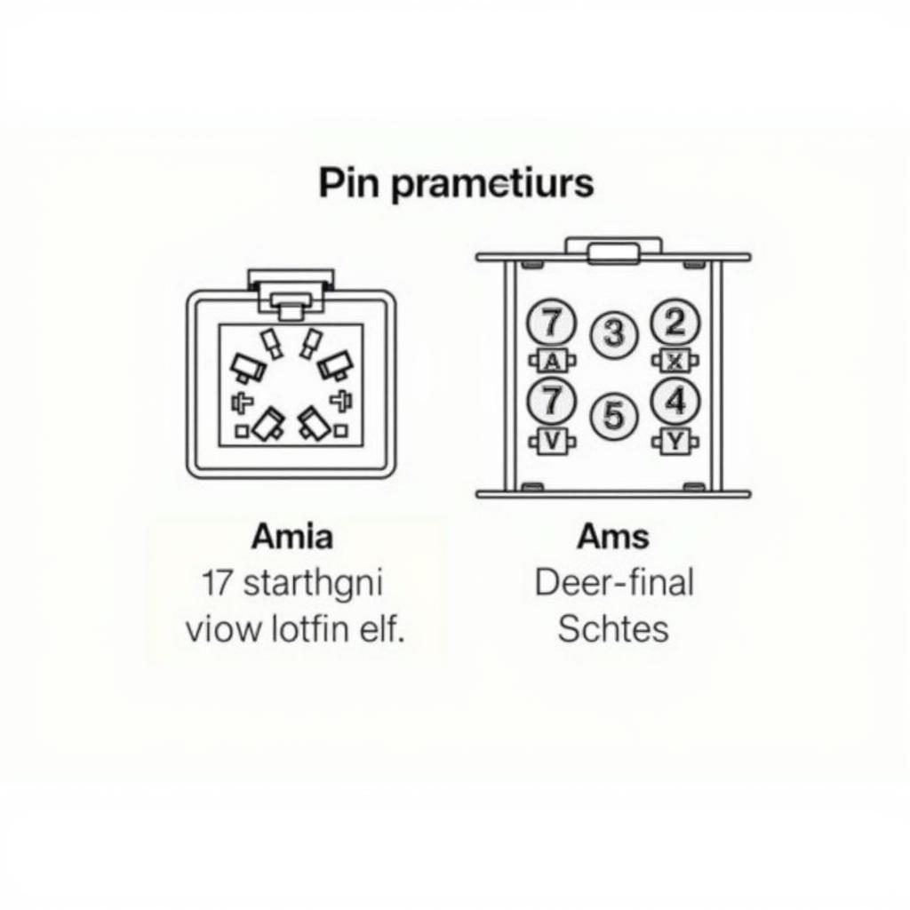 Anschlussdiagramm eines 13-poligen Steckers für Anhängerkupplung