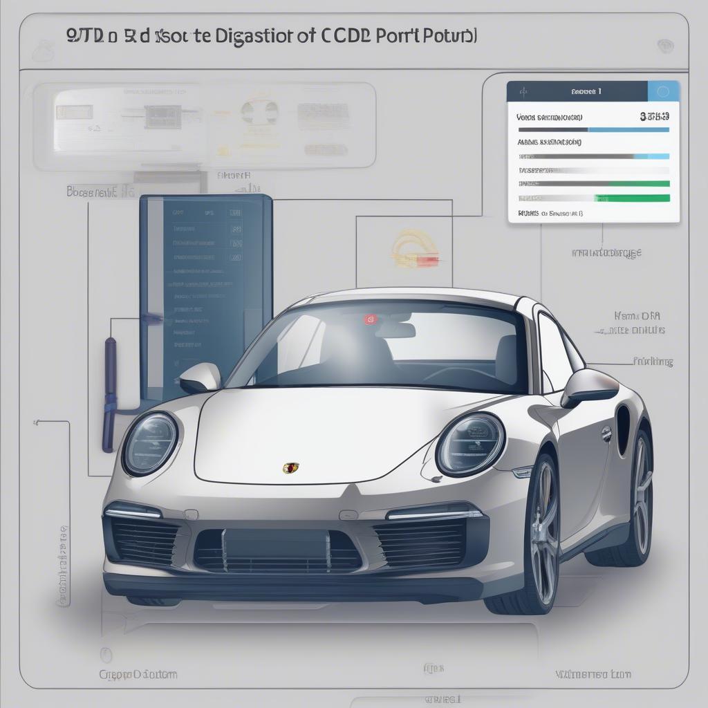 Diagnosegerät am Porsche 911