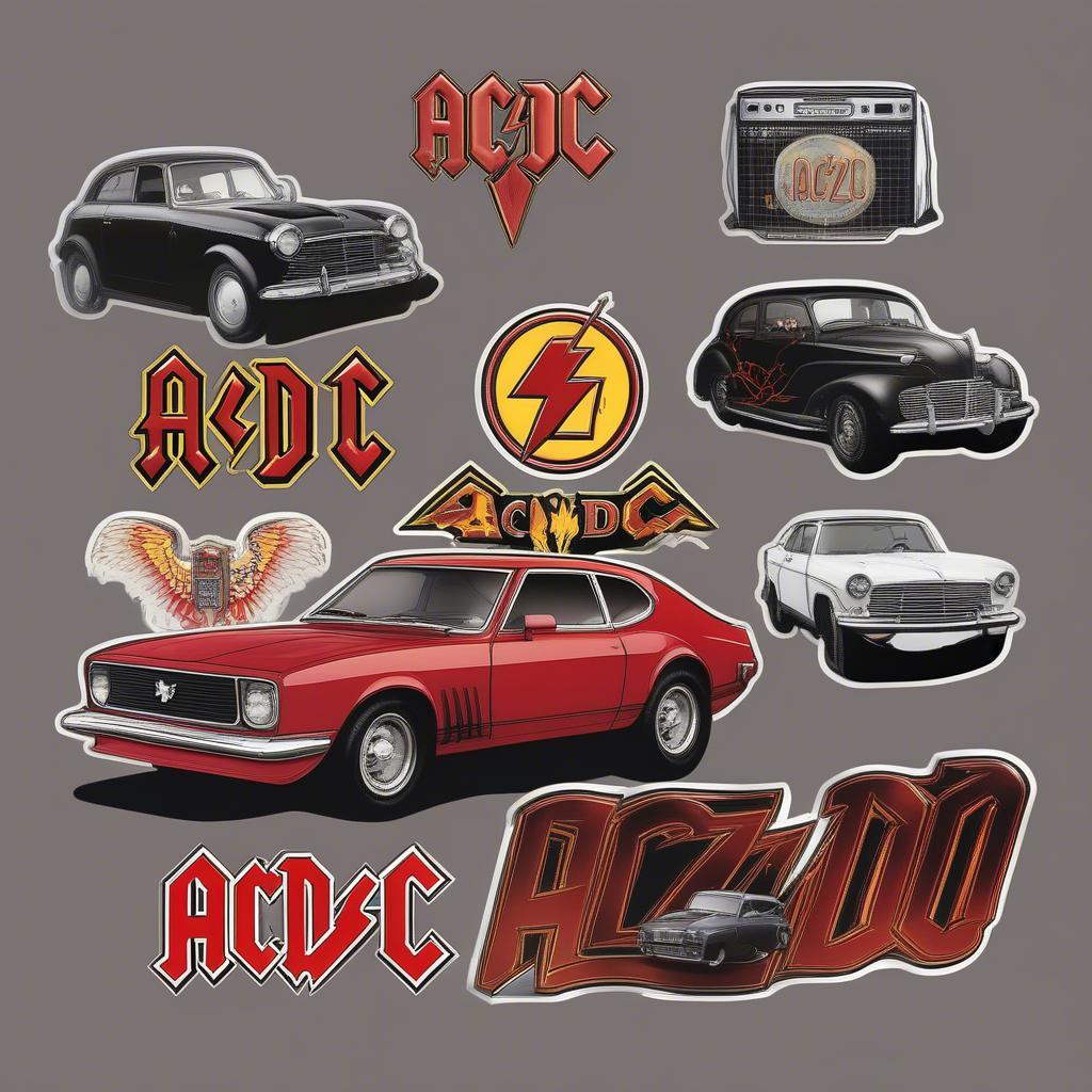 AC/DC Bandlogo Autoaufkleber