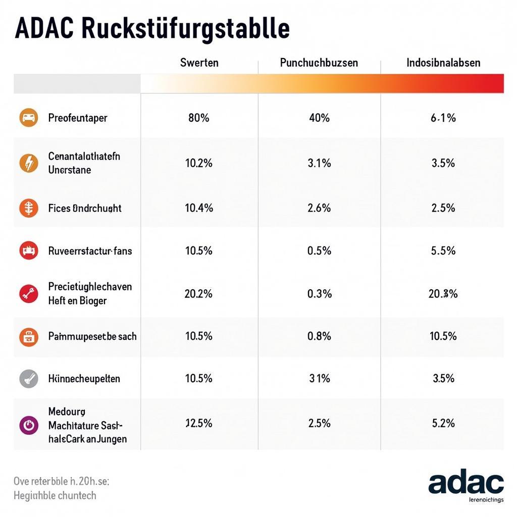 Übersicht der ADAC Rückstufungstabelle