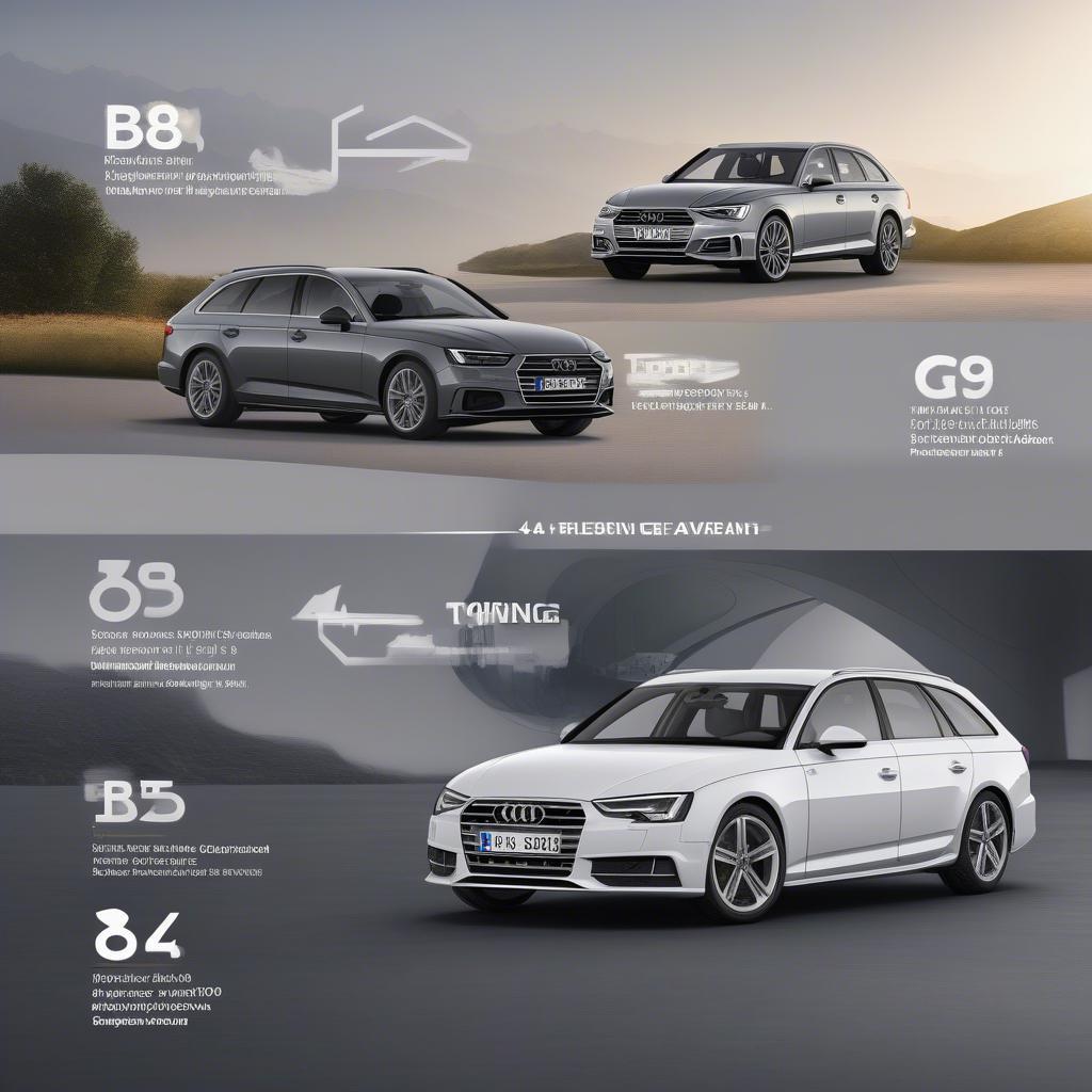 Vergleich der Anhängelast zwischen Audi A4 Avant B8 und B9