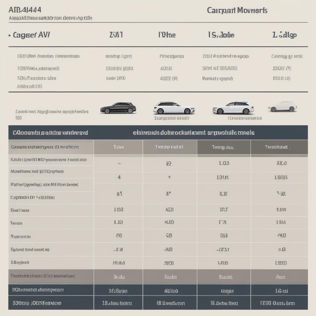 Anhängelast Tabelle für den Audi A4 Avant