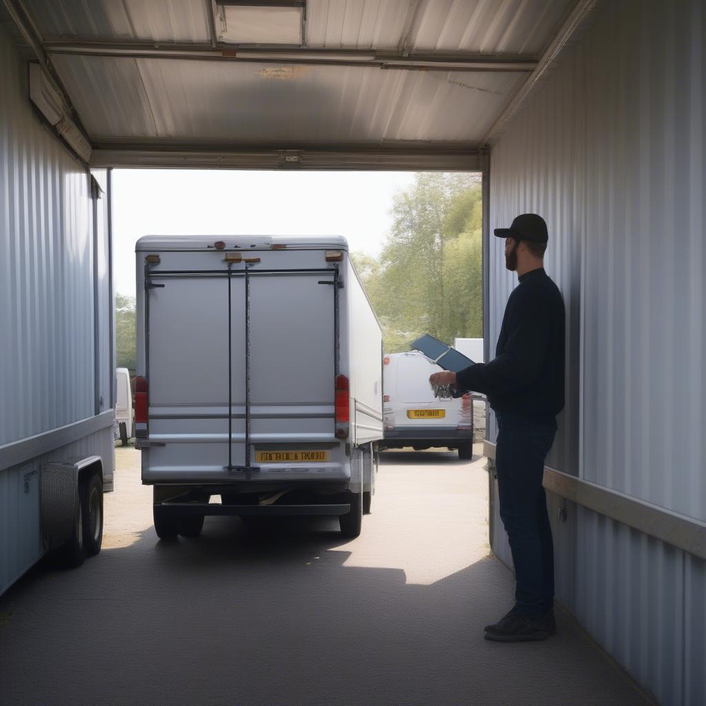 Vorbereitung für das Rückwärtsfahren mit Anhänger