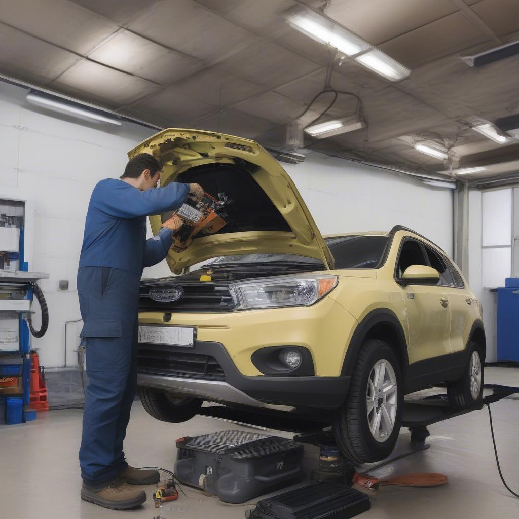 ATU Batteriewechsel in der Werkstatt