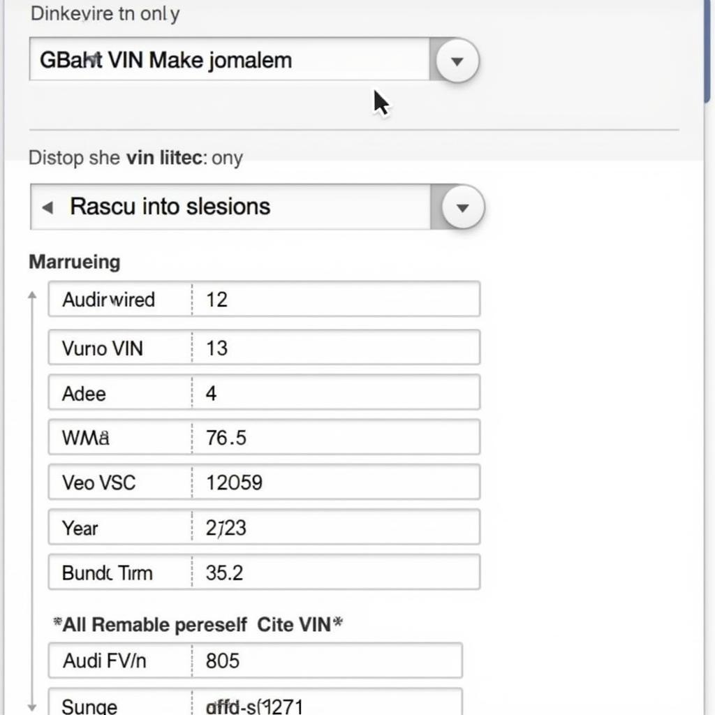 Audi Fahrzeugcode Dekodierung Beispiel