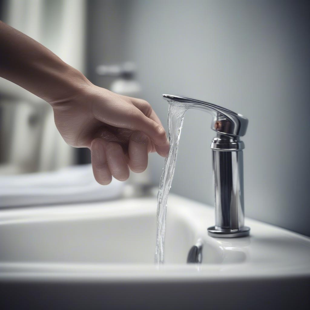 Wasserhahn aufdrehen