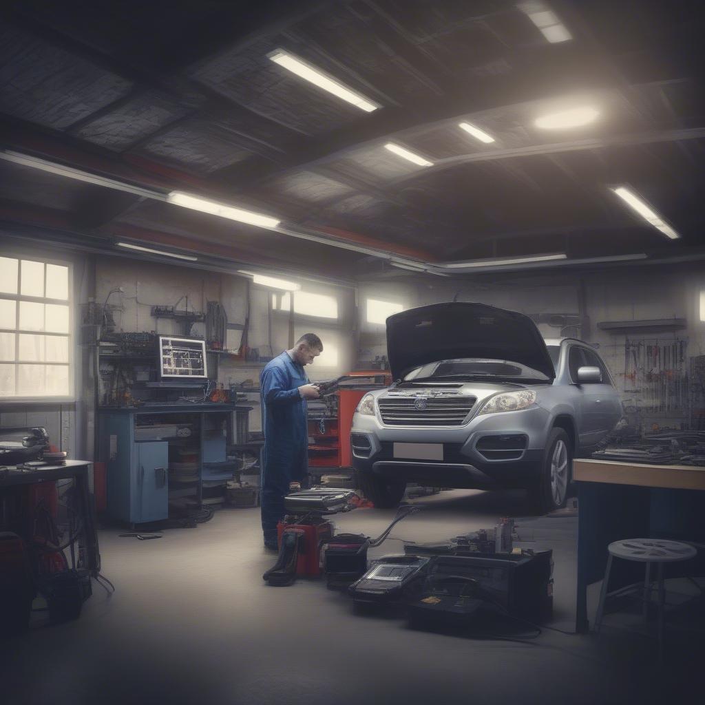 Auto Reparatur Werkstatt Diagnose