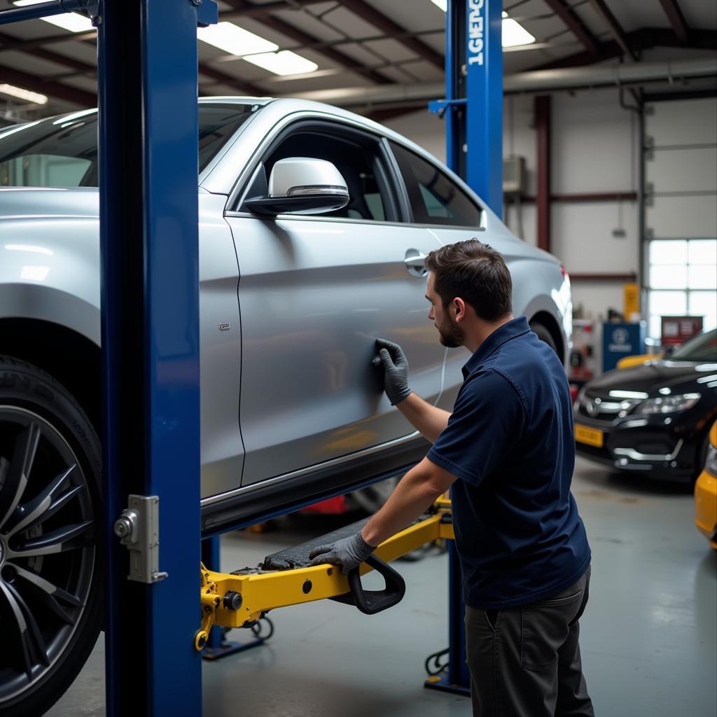 Auto in der Werkstatt zur Reparatur