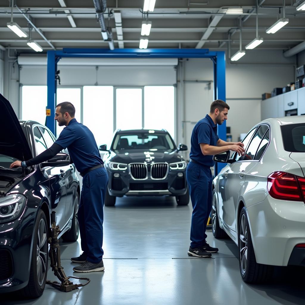 Moderne Werkstatt im Autohaus Brohl