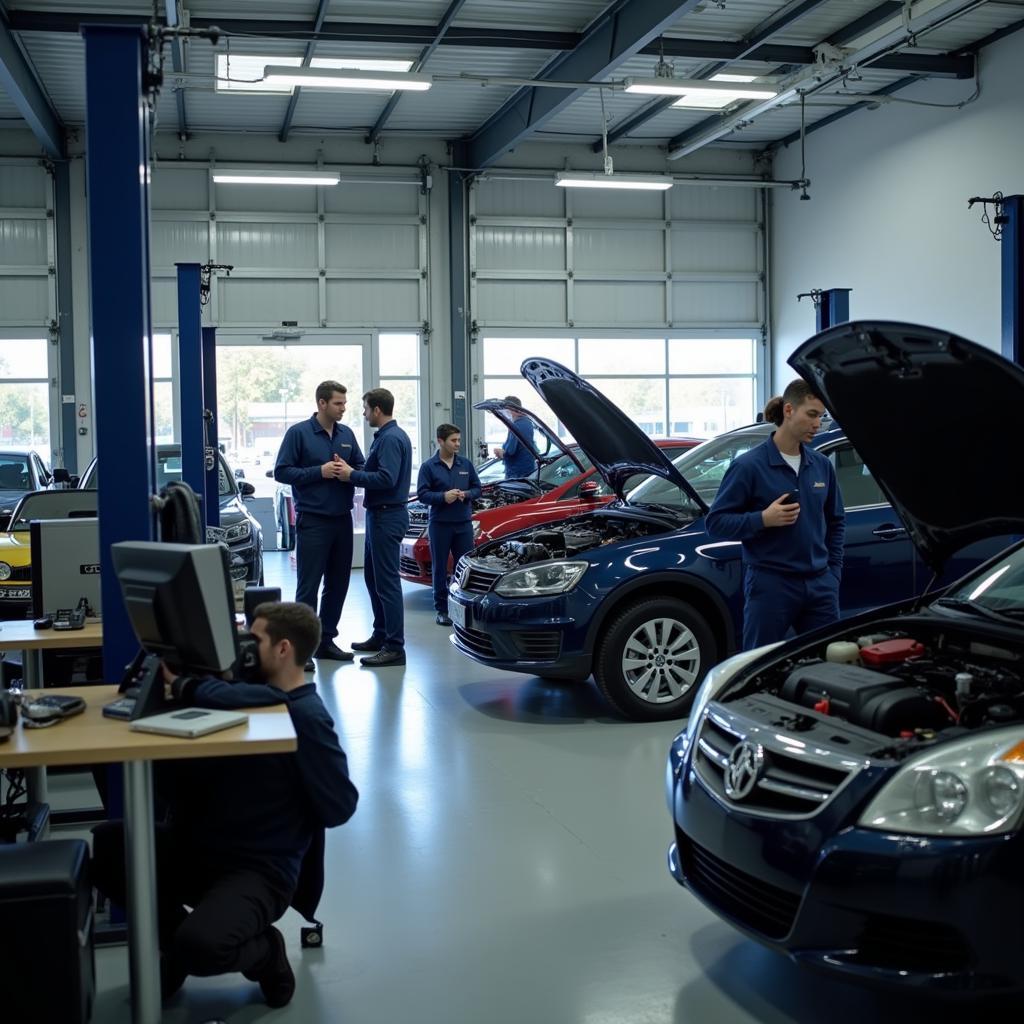 Moderne Werkstatt im Autohaus Südkreuz