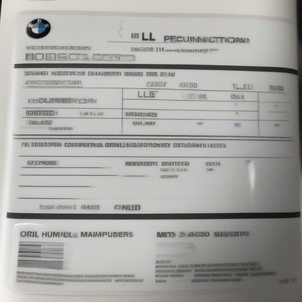 Motoröl Spezifikation BMW 116i