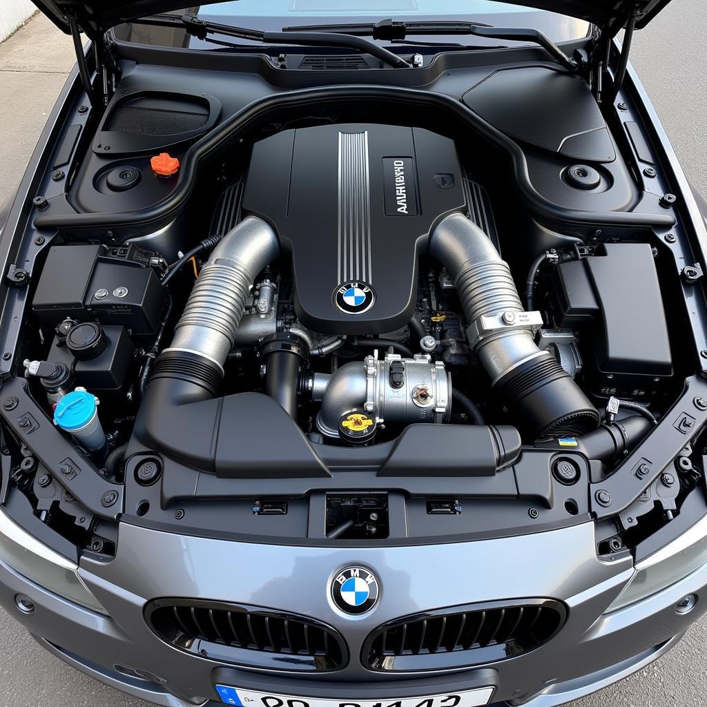 BMW 120d E87 Motorraum Detailansicht