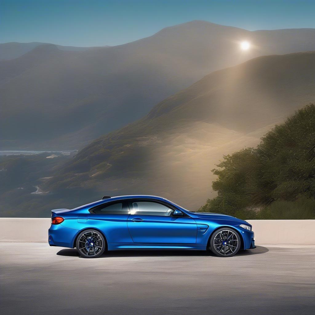 BMW M4 in Portimao Blau