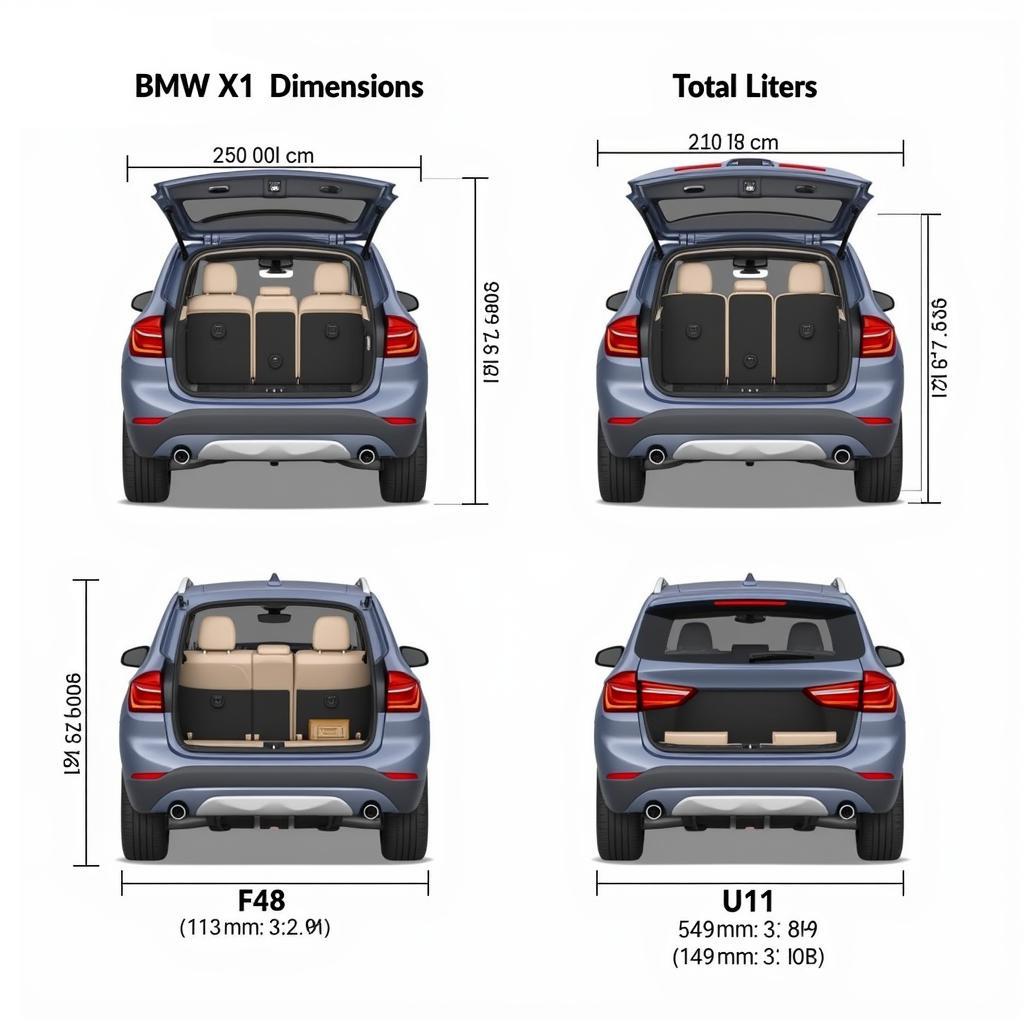 BMW X1 Kofferraum Maße Umgeklappt