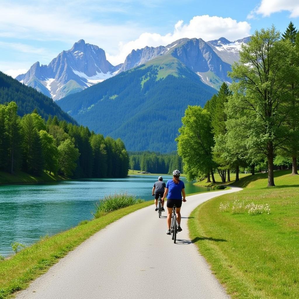 Radtour entlang der Isar bei Bulle von Tölz