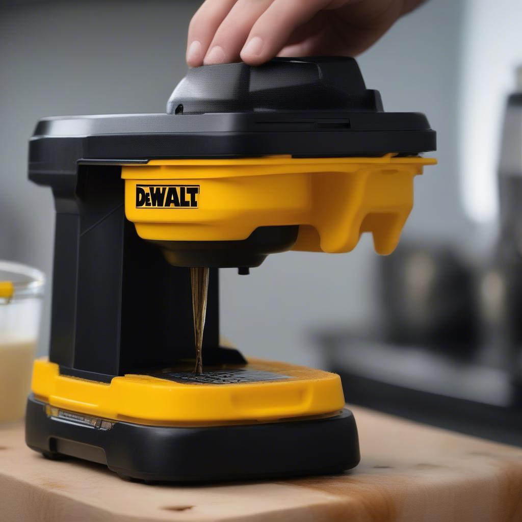 Reinigung der DeWalt Kaffeemaschine