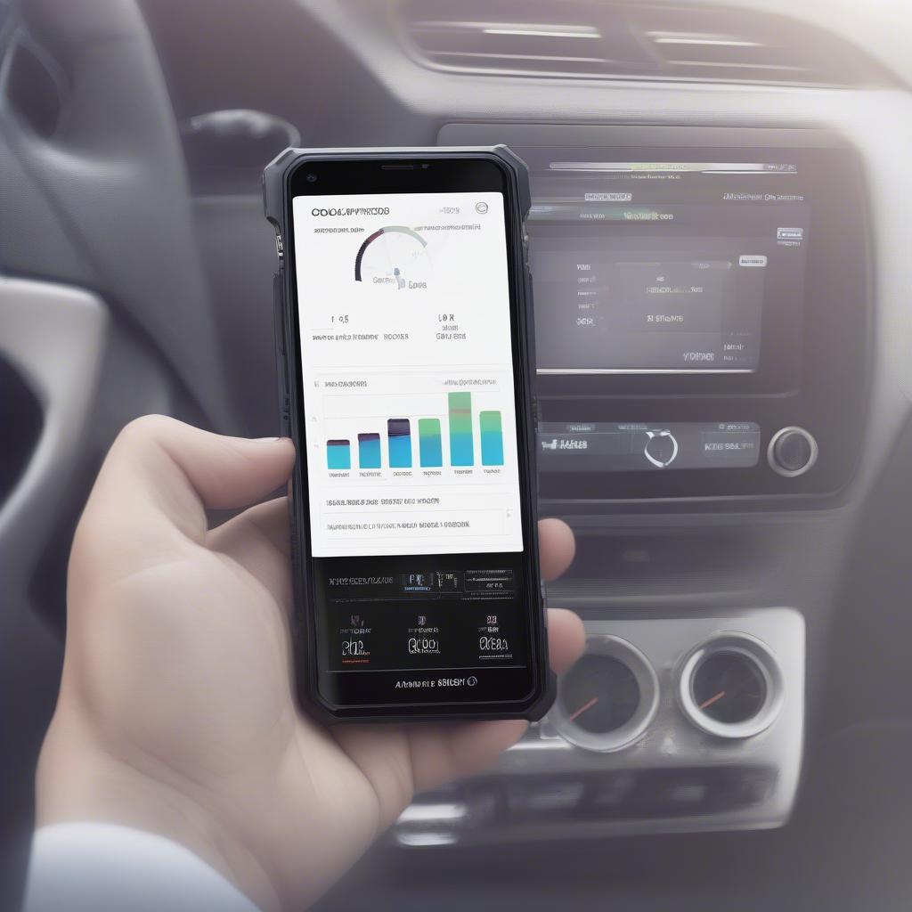 Live-Daten der Drive Box Autoflix auf einem Smartphone