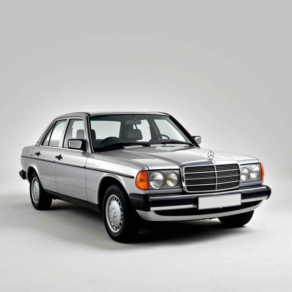 Der Mercedes-Benz 190E (W201) von 1982 im klassischen Silber.