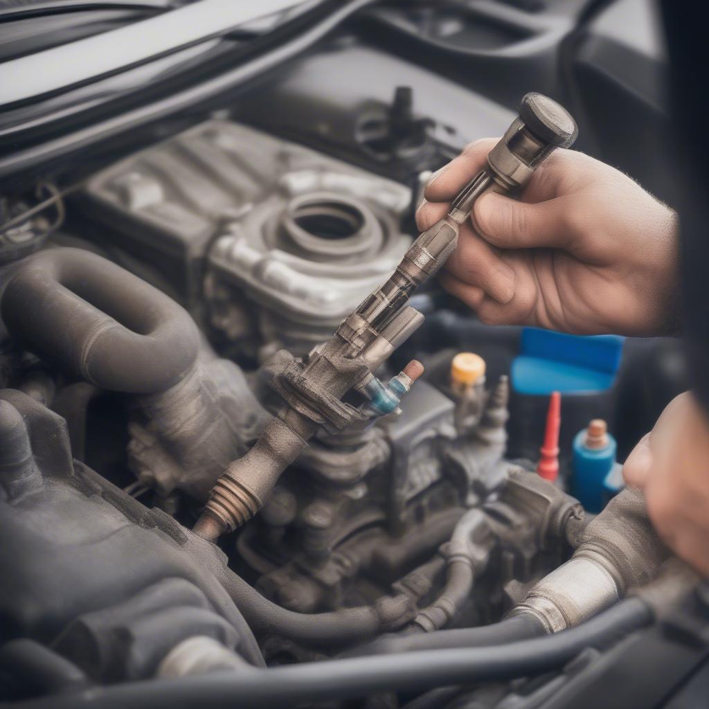 Austausch der Einspritzdüsen am Motor