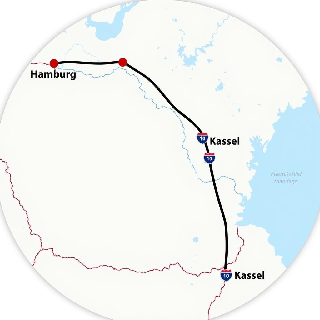 Karte Hamburg Kassel Route