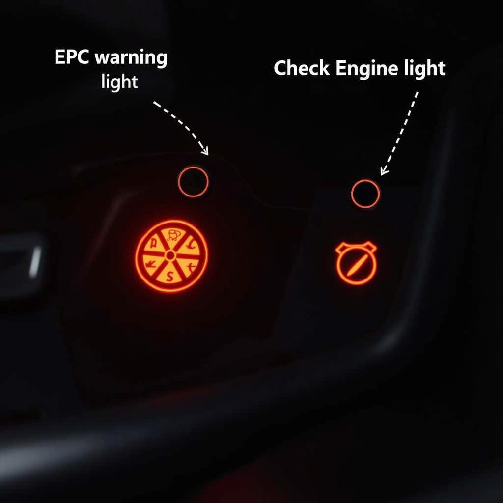 Unterschied zwischen EPC-Leuchte und Check Engine Light.