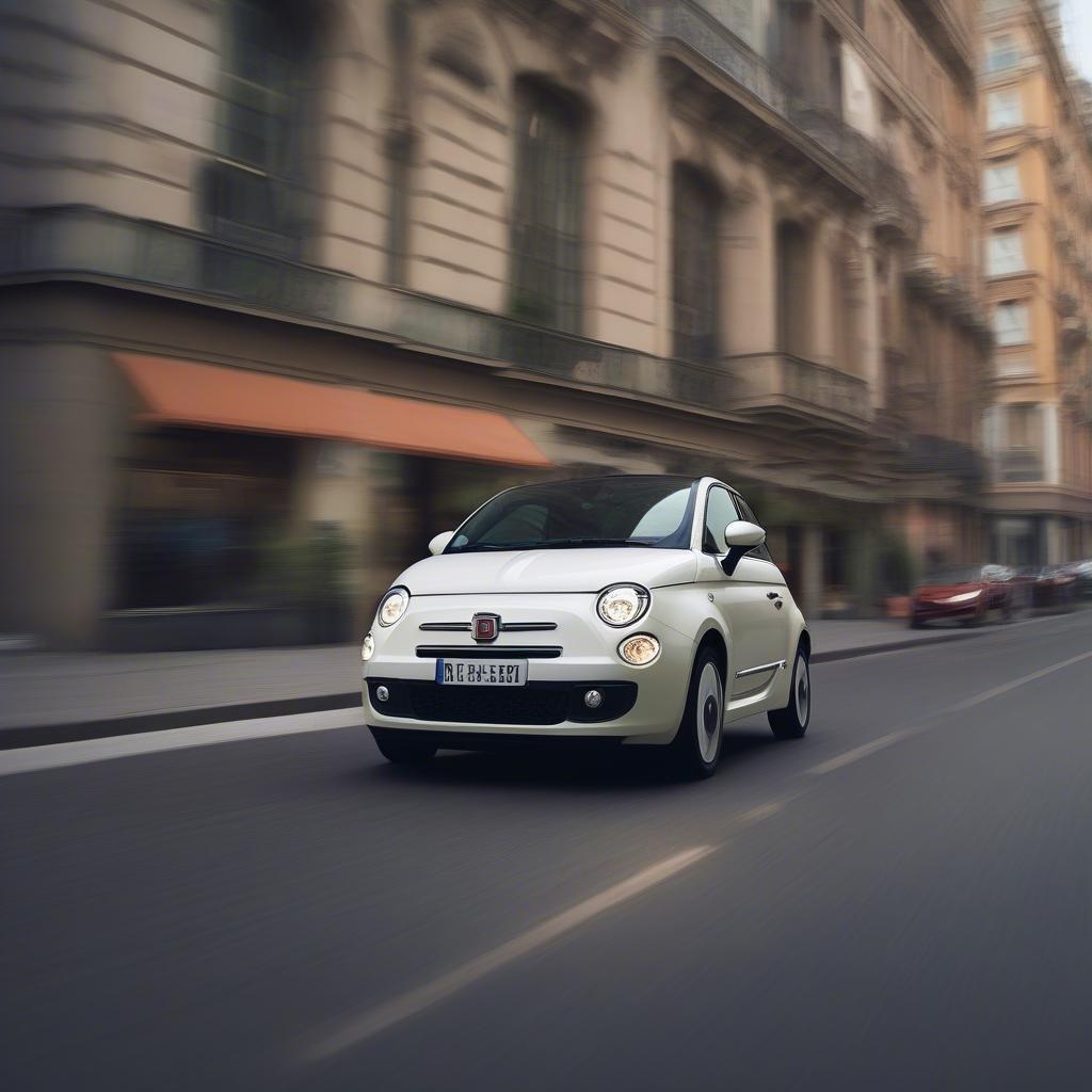 Fiat 500 in der Stadt