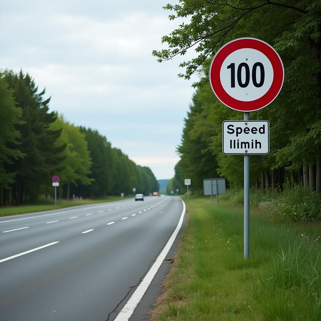 Geschwindigkeitsbegrenzung außerhalb geschlossener Ortschaft