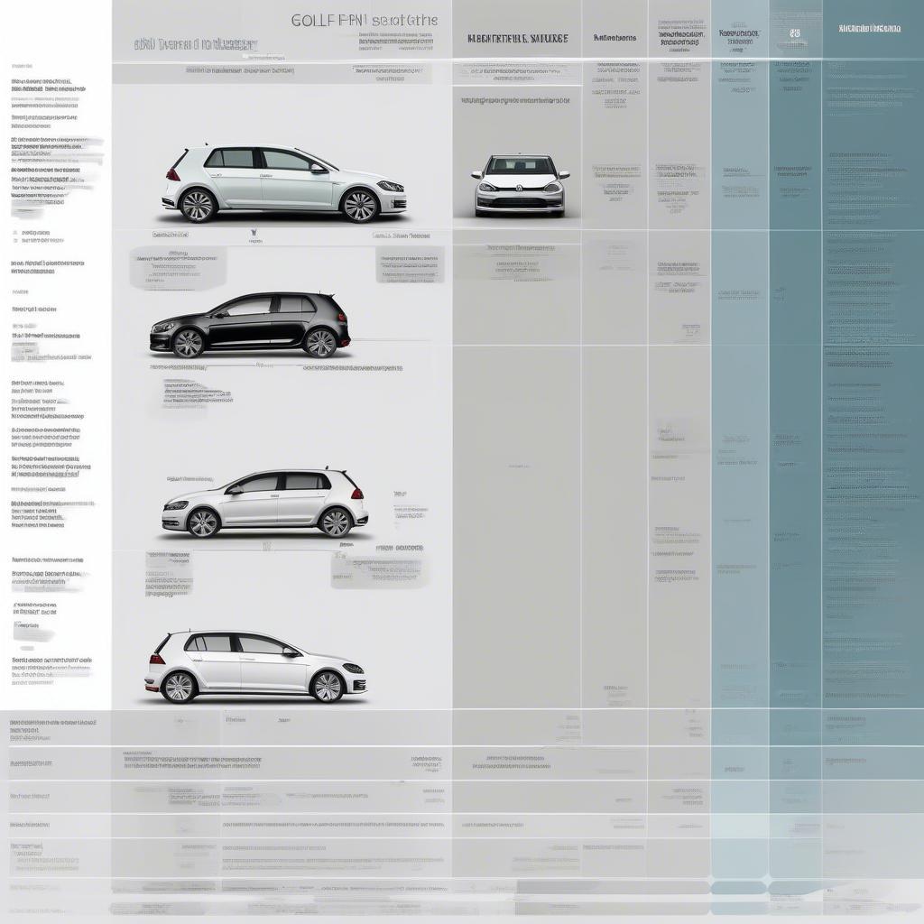 Vergleich verschiedener Golf 7 Varianten