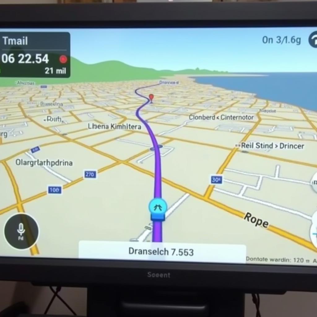 Google Maps Navigation mit Geschwindigkeitsanzeige