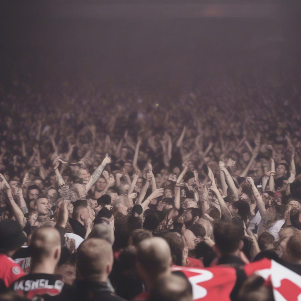 Gzuz beim Konzert vor St. Pauli-Fans