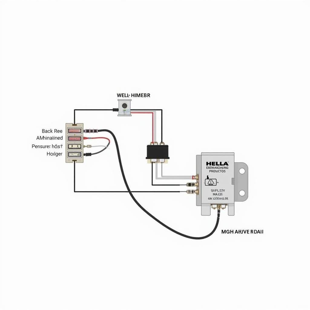 Beispiel eines Hella 12V Relais Schaltplans