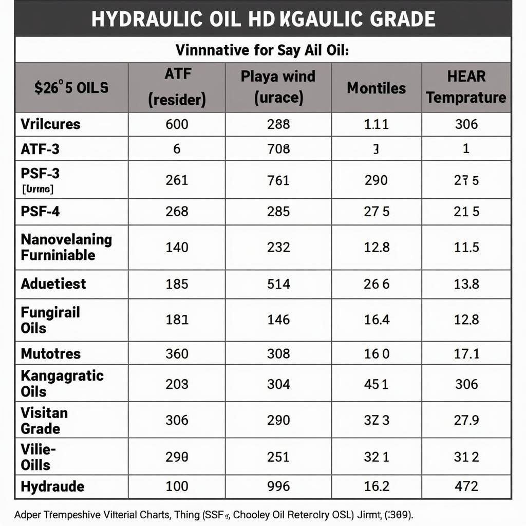 Viskositätsklassen von Hydraulikölen