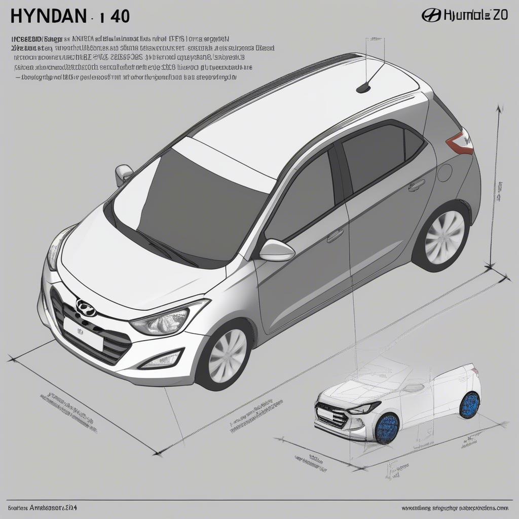 Abmessungen Hyundai i20 (2008-2014)