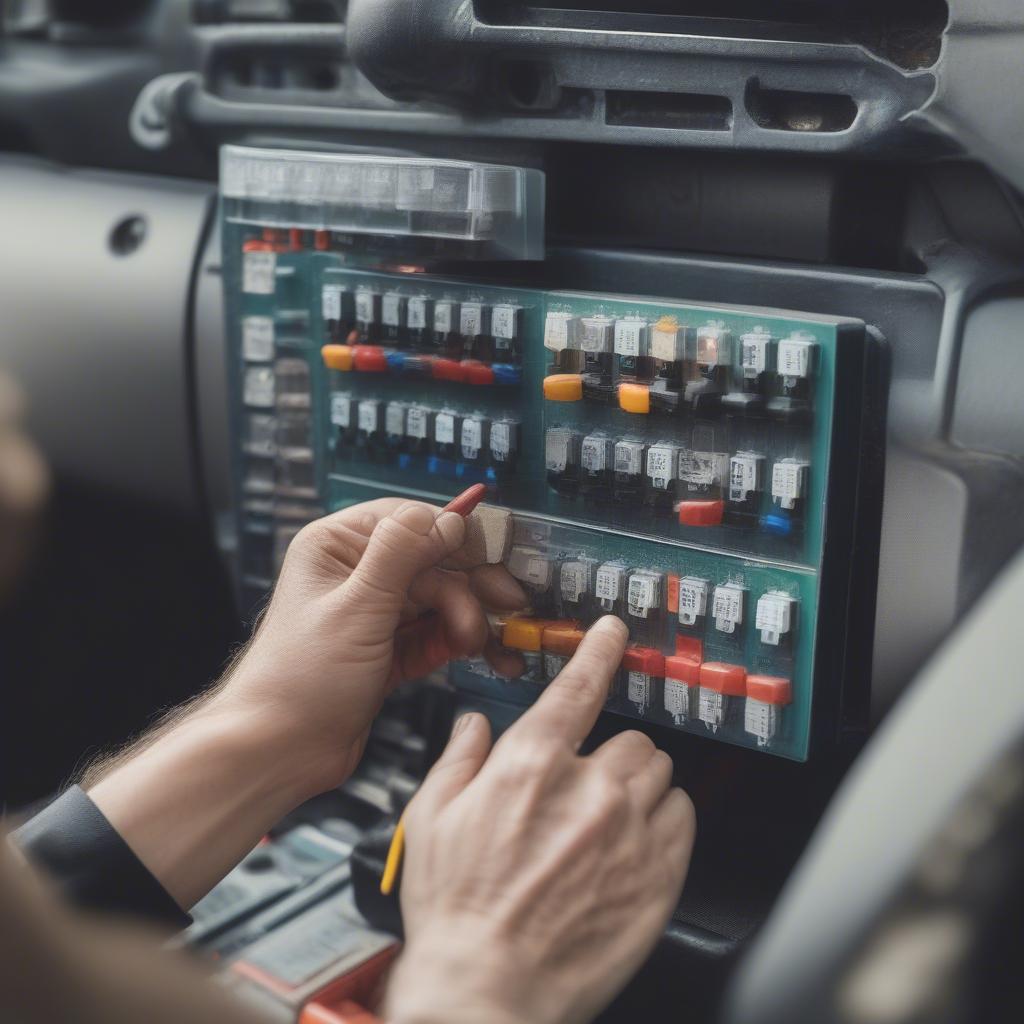 Fehlerbehebung am Bildschirm im Auto