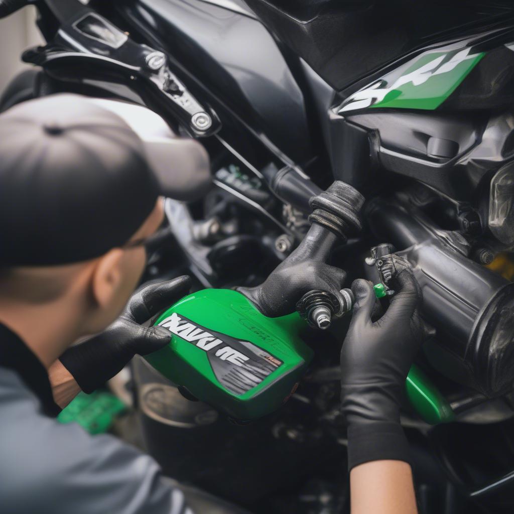 Wartung der Kawasaki SX H2