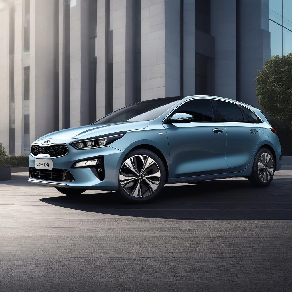 Kia Ceed PHEV Außenansicht: Modernes Design und praktische Funktionalität.