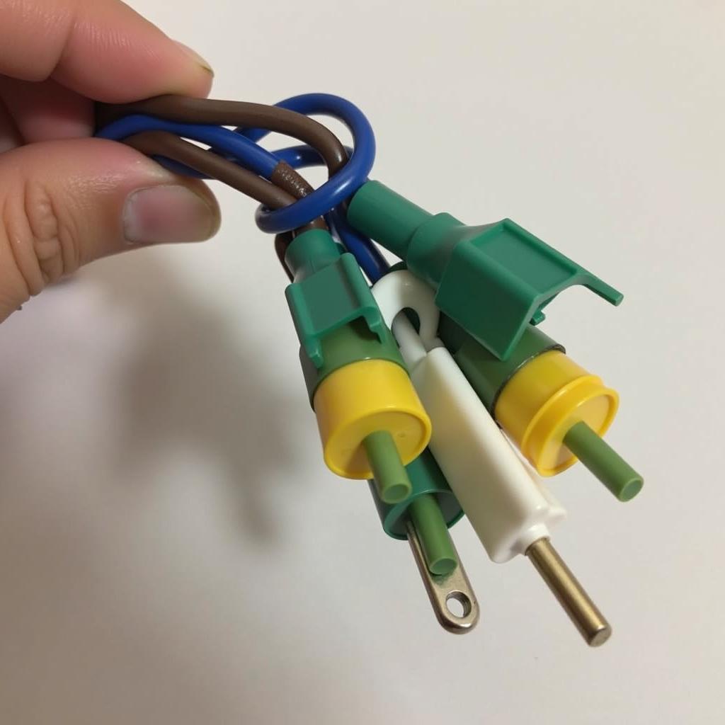 Verbinden der Kabel im Stecker