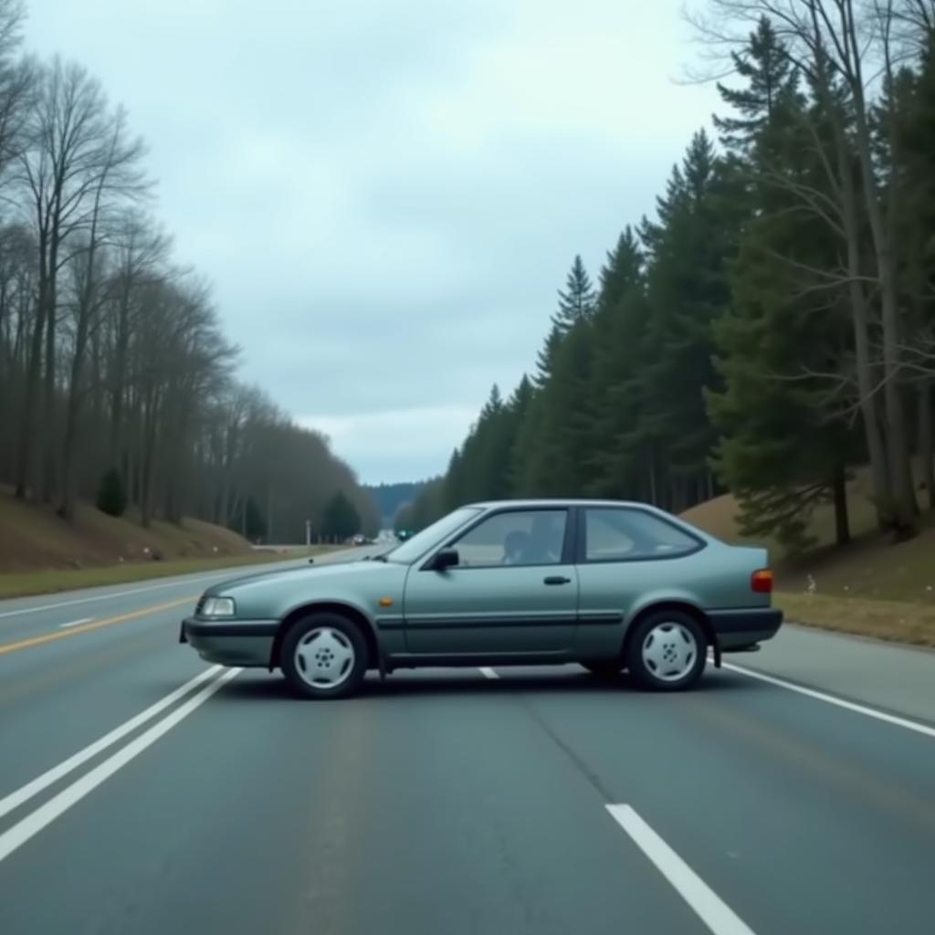 Langsame Bewegung eines Autos