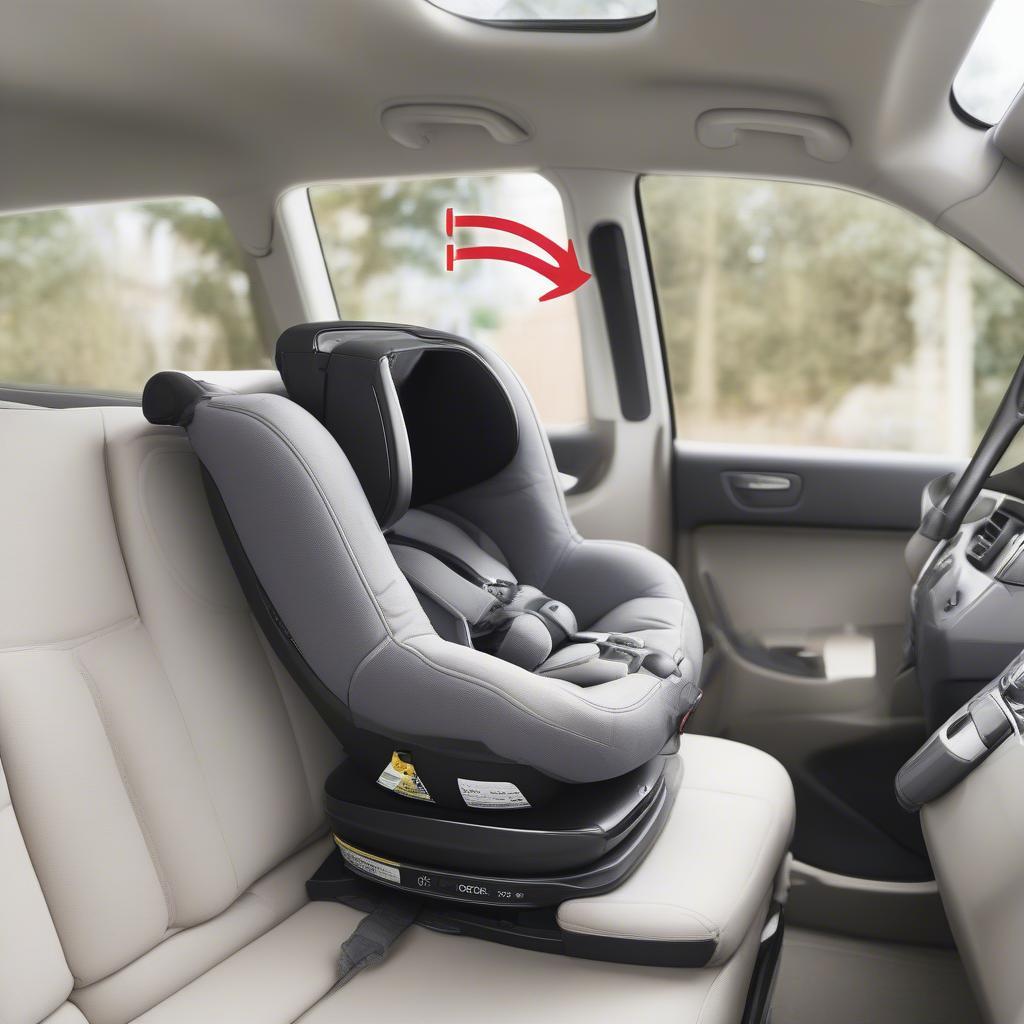 Sichere Befestigung des Maxi Cosi mit Isofix