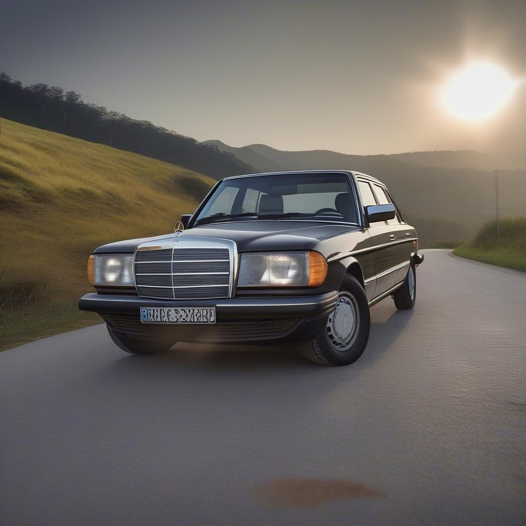 Mercedes Benz W123 300D auf der Straße