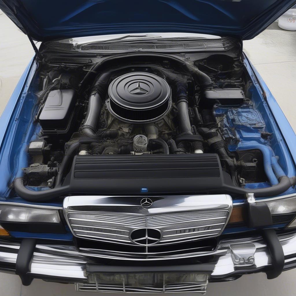 Mercedes Benz W123 300D Motorraum