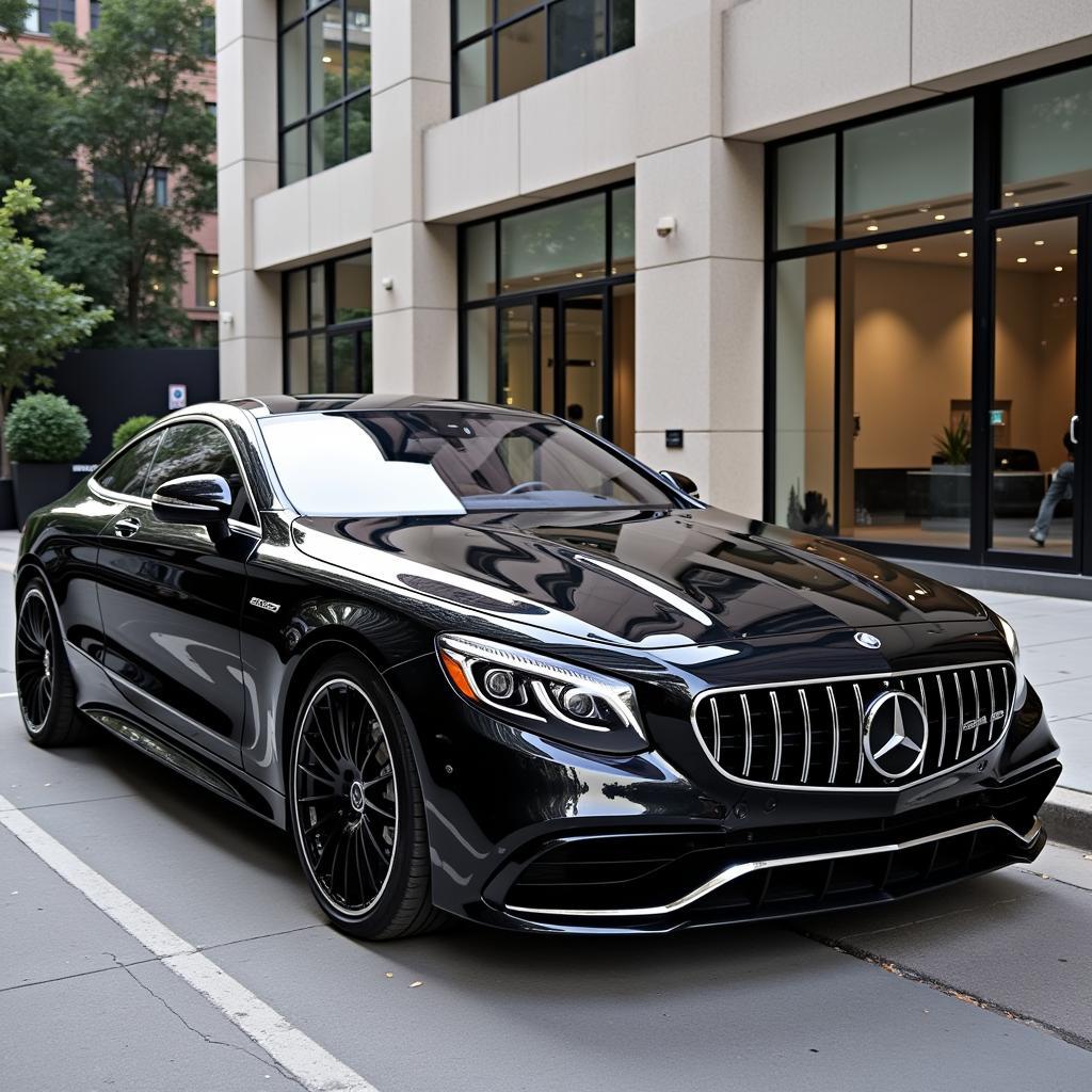 Elegantes Exterieur des Mercedes S 63 AMG Coupé