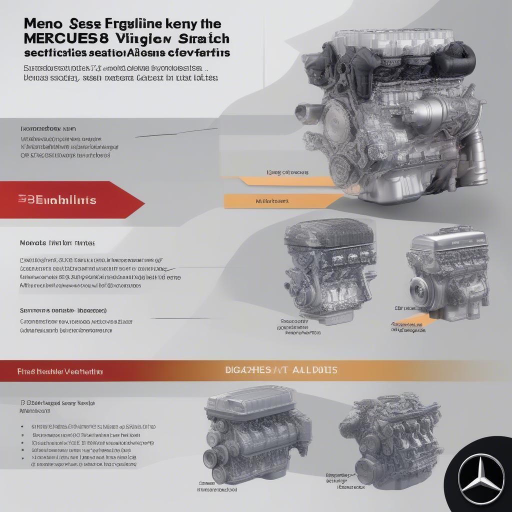 Verschiedene Varianten des Mercedes V8 Dieselmotors