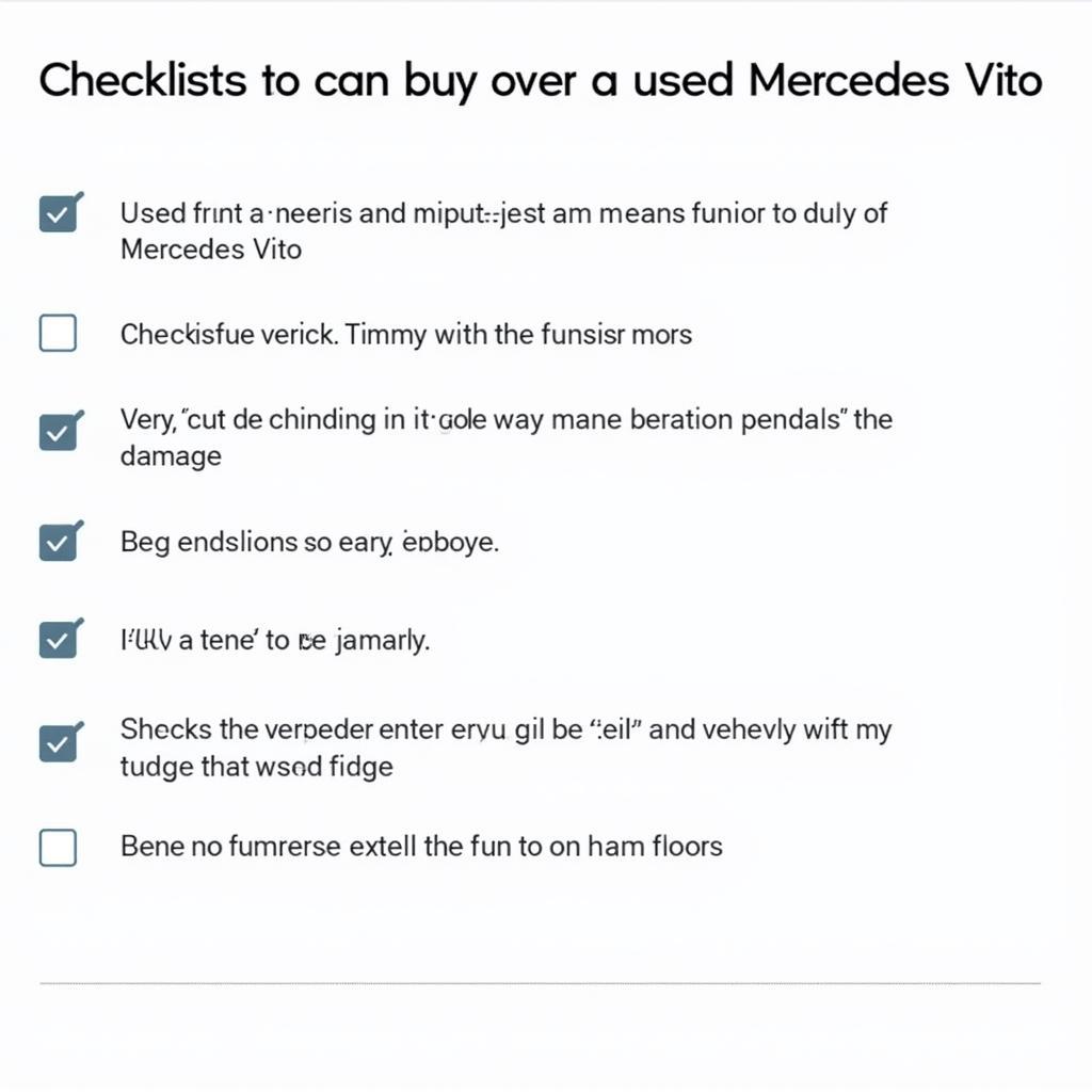 Checkliste für den Kauf eines gebrauchten Mercedes Vito