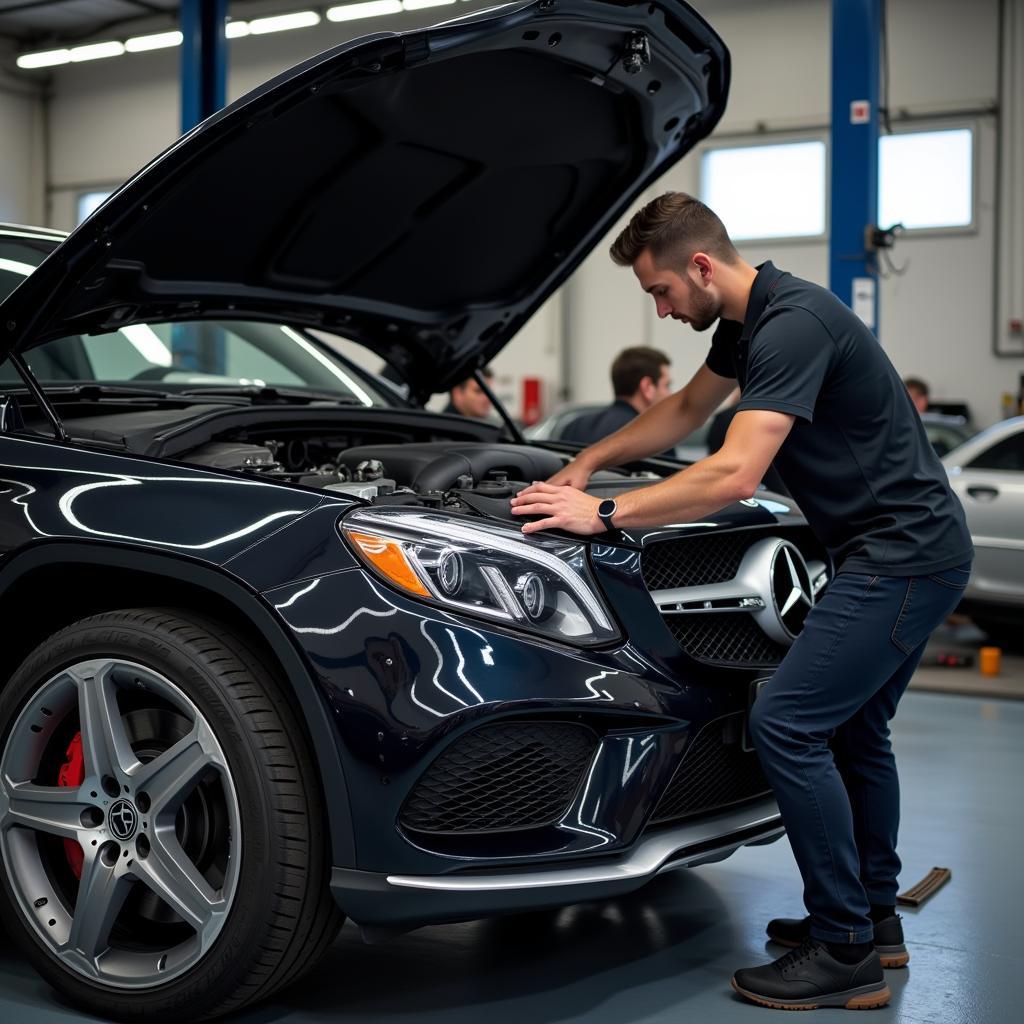 Mercedes Wartung in freier Werkstatt