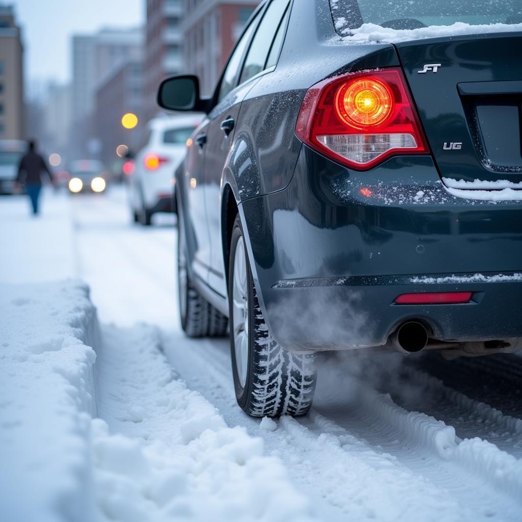 Motor läuft im Winter im Stand - droht ein Bußgeld?