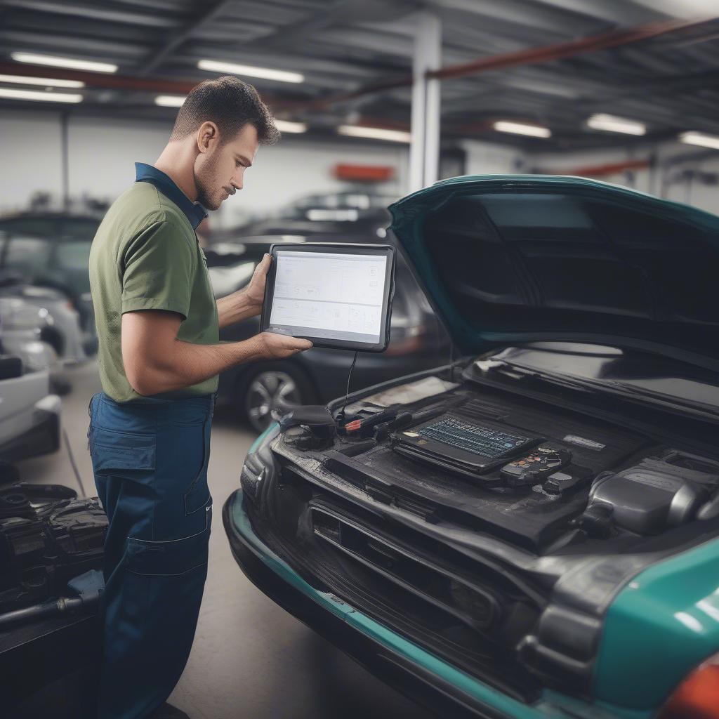 Navi Roller in der Werkstatt