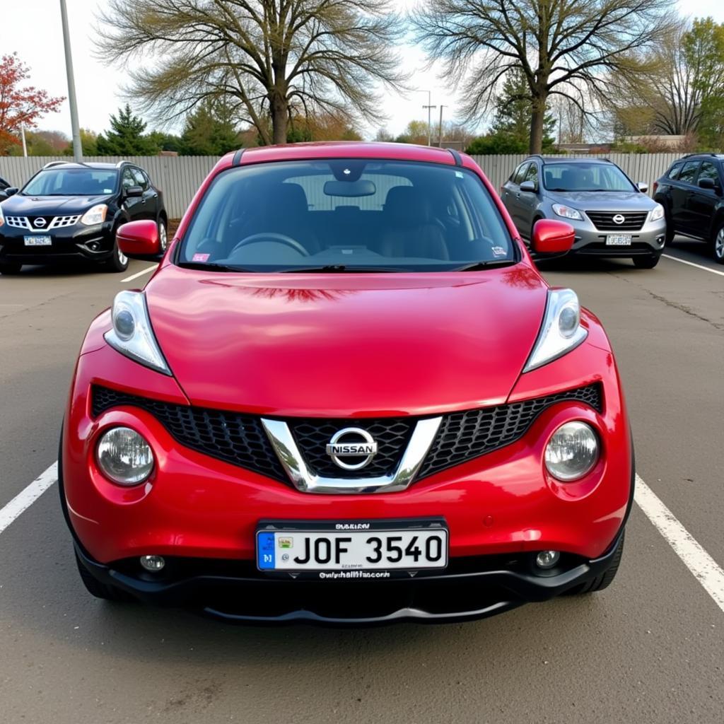 Gebrauchter Nissan Juke: Außenansicht eines roten Modells