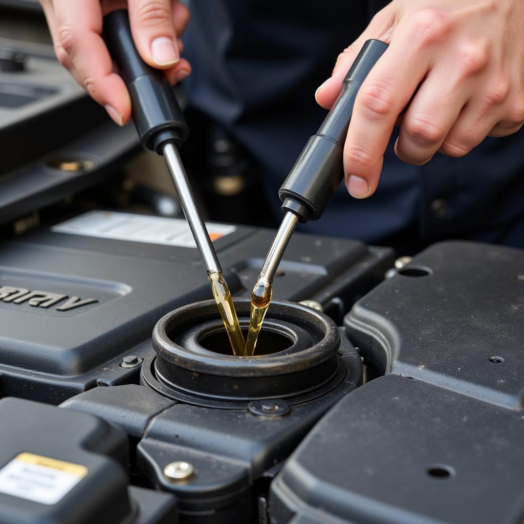 Ölstand prüfen am kalten Motor